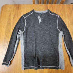 Johnson & Murphy Charcoal Gray Henley, Mens S - worn twice!